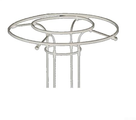 babominimer Cadre de support pour plantes grimpantes d'extérieur pour vignes, roses, tomates et légumes – Structure en PVC blanc avec motif arqué – 90 cm à 210 cm (90 cm)