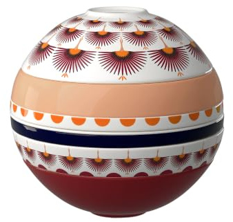 Villeroy & Boch - La Boule Kyoto Dinner-Set 7 teilig Bunt, Spülmaschinenfest, Mikrowellensicher, Dinner-Set Modern mit Tellern und Schalen, Tafelservice, Deko, Geschirr Keramik, Premium Porzellan