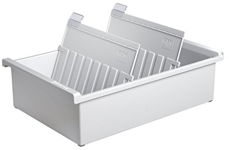 HAN 955-0-11 Karteitrog max. Anzahl der Karten: DIN A5 quer, Lichtgrau, für 1.300 Karten