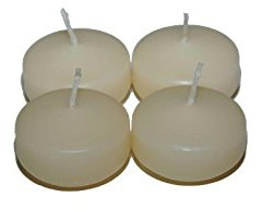 28 Schwimmkerzen wollweiß Ø 5 cm mit 4 Stunden Brenndauer (17-Sch-k-28-20)