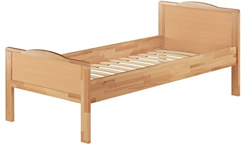Erst-Holz®Höheres Seniorenbett 100 x 200 Buche mit Federleisten