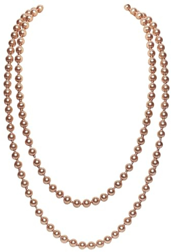 BABEYOND Collier de Perles Synthétiques Long - Style Années 1920, Bijoux Fantaisie Gatsby
