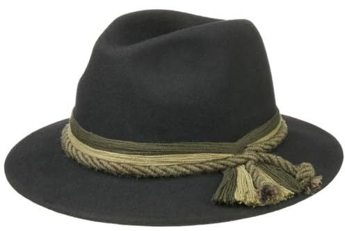 LODENHUT MANUFAKTUR Korfaden Trachtenhut Traveller Wollfilzhut Uni Herren Sommer Winter