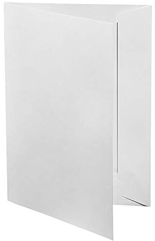 18 Stück Artoz Präsentationsmappen für DIN A4 - Blütenweiss - gerippter Karton - 220 g/m² - 220 x 310 mm - hochwertige Bewerbungsmappen