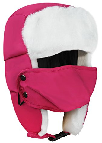 YJZQ Jungen Fliegermütze Fellmütze Warm Wintermütze Kinder Pilotenmütze mit Ohrenklappen Outdoor Ski Mütze