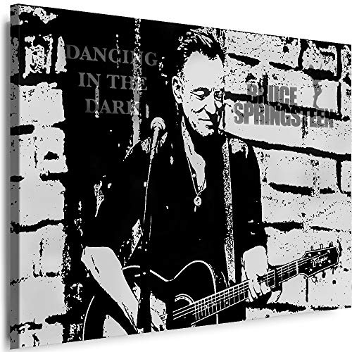 Myartstyle - Bilder Bruce Springsteen Band 80 x 60 cm Leinwandbild XXL - Wandbild 1 Teilig - Gerahmter Kunstdruck Musik w-s-2023-46