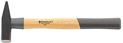 Stahlwille Engineers' Hammer With Metal Over Strike Sleeves, Ergonomically Designed, Double Shaped Hickory Lacquer Handle, 200g, 280mm
