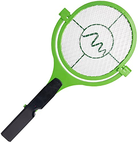 GARDIGO® Racchetta Zanzare Elettrica Rotante a 90° | Protezione Maglia a 3 Strati Adatto per Casa Giardino Campeggio Interni ed Esterni | Per Mosche Zanzare Insetti | Insetticida Facile Presa