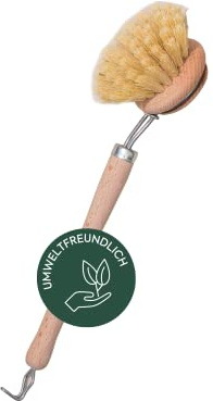 klæny® öko Spülbürste Holz I vegane Holzbürste mit Naturborsten I Handgefertigte Abwaschbürste I Töpfe & Geschirr I Plastikfrei & nachwachsendes Naturmaterial I Auswechselbarer Sprühkopf