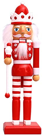 VALICLUD 1pièce Figurine De Noël Casse-Noisette Bois Décoration Classique De Soldat Noyer pour Noël Ornement Amusant avec Bouche Mobile pour Maison Et Bureau