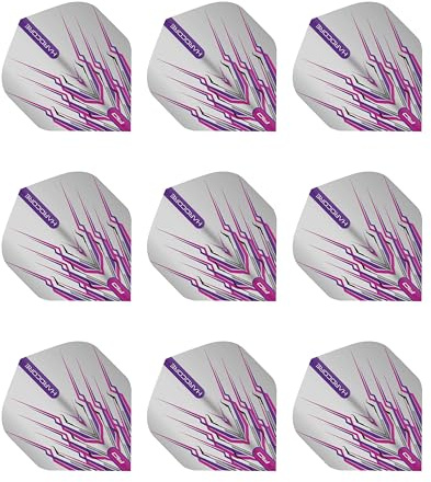 RED DRAGON Peter Wright Snakebite Hardcore Mohawk Purple Dart Flights - 3 Sets Per Pack (9 Flights in Total)