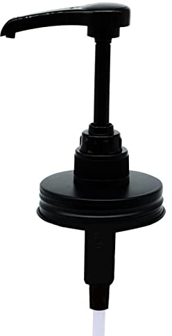 Pompa per marmellata per barattolo, pompa dispenser di sciroppo di caffè e salsa al miele, nucleo di pompa di grandi dimensioni, 8 CCpompa, coperchi per bocca normale, impermeabile ad aria e alle