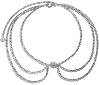 Mesnt Kettengürtel für Frauen Taillenkette für Kleid Taillenkette, Bauchkette, Hüftkette, Kettengürtel, Körperkette Taillenkette Damen Silber Sexy Hohle Blume, Silber