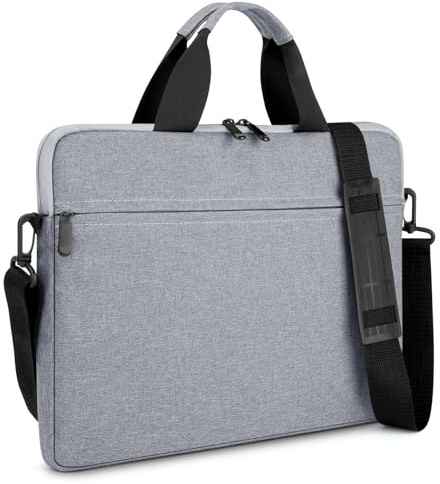14 Zoll Laptoptasche Aktentasche mit Schultergurt-für MacBook Air/Pro，Grau | Griff Tragetasche Laptop Case Wasserdicht Stoßfest Laptop Hülle für 14 Zoll Lenovo Acer ASUS Dell HP Chromebook Notebook