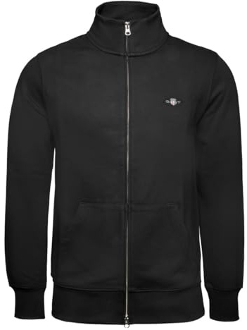 GANT Herren Reguläres Shield-Sweatshirt Mit Reißverschluss, Grey