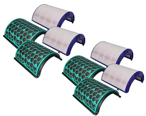 vhbw 4-delat filterset kompatibel med Dyson Cool TP7A luftrenare – HEPA-filter, aktivt kolfilter