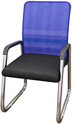 uemlle Chef-Computer-schreibtischstuhl, Atmungsaktiver Netz-computerstuhl Mit Lordosenstütze, Klassenzimmer-schlafsaal-hotelstuhl, 45 X 48 X 94 cm(Color:blau)