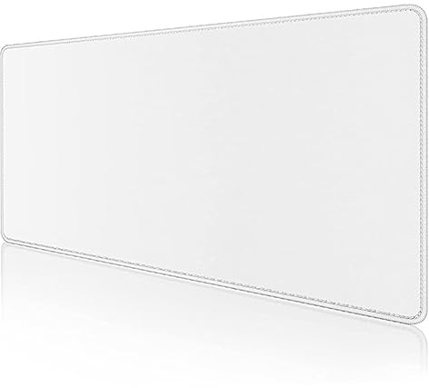 Mauspad XXL – 1000x500x5mm Gaming Mauspads - Vernähte Kanten - verbessert Geschwindigkeit und Präzision Schreibtischunterlage für PC Laptop Home und Büro – Mousepad Weiß
