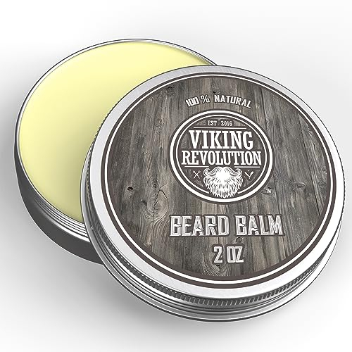 Viking Revolution - Bartbalsam - Natürlicher Bartbalsam für Männer mit Argan- & Jojobaölen - Stylt, stärkt & weich - Bartwachs - Geschenke für Männer - Zitrusfrüchte - 57 g