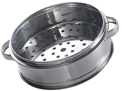 PRETYZOOM Vaporiera in Acciaio Inossidabile con Manici per Cottura Vapore Ravioli e Buns Design Ergonomico Cucina Domestica