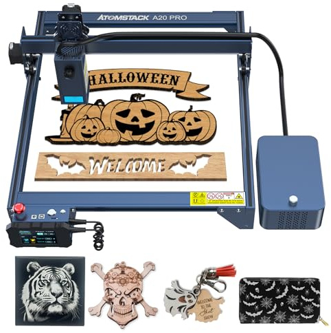 ATOMSTACK 20W Laser Graviermaschine A20 Pro mit Dual Pumpen Air Assist, Holz Gravieren Schneiden, 130W Hochpräzisions Lasercutter für DIY Handbuch Geschenk, Großer Gravurbereich 410 * 400mm