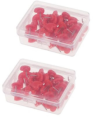 SHOWERORO Neuartige Reißzwecke – 100-teiliges Herz-pinnwand-Set Aus Kunststoff – Dekorativ Für Karten Kalender Whiteboards – Kindersicher Unzerbrechlich
