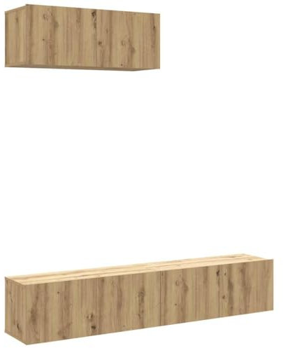 vidaXL Ensemble de Meuble TV Mural 3 pcs chêne Artisanal