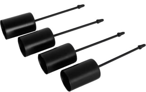 Namvo Pack of 4 Retro Black Advent Candle Holders Metal Candle Stands for Advent Wreath Christmas Candles with Spike Elegant Candle Plate for Holiday Decoration
