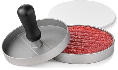 Burger Press Non-Stick Aluminum Hamburger Patty Maker, Sliver Gray