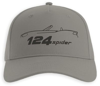 Lauthings Spider 124 bil basebollkeps broderad, pappakeps, truckerkeps, Grå, one size
