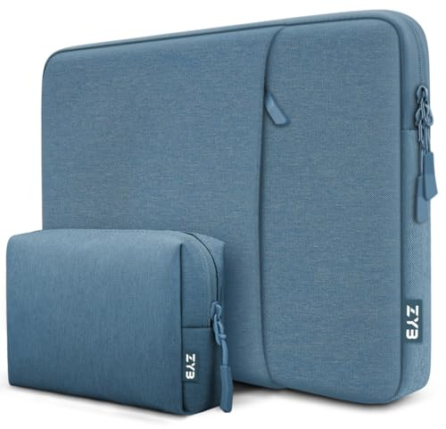 ZYB Funda PC Portátil 14 Pulgadas,Funda Ordenador para MacBook Air 15 M4 M3 M2 2025-2023,14 Pulgadas Notebook Lenovo ThinkPad IdeaPad Chromebook ASUS/DELL/HP,Mac Pro 15,15'' Surface etc-Azul Neblina