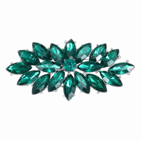 PATIKIL Spilla marquise con strass, spilla a forma di fiore con strass, spilla da donna per abito da sposa, vestiti, cappelli, vestiti, gioielli, regalo