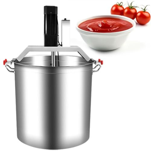 Miscelatore Elettrico per Marmellate, Mescolatore Automatico per Pentole da 40 l/80 l, Macchina Automatica In Acciaio Inox con Raschietto a 4 Lame,40L