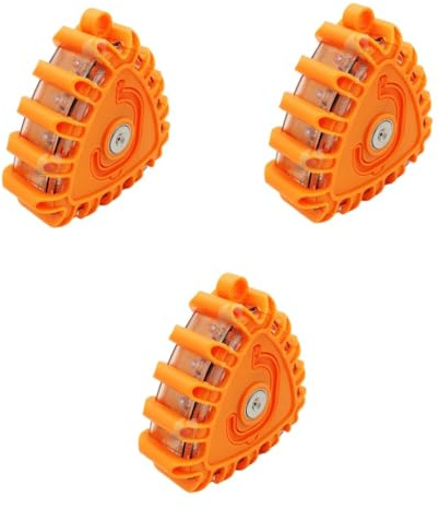 MAGICLULU 3 Piezas Luz de Advertencia LED para Tráfico Luz Intermitente para Vehículos con Gancho y Anillo para Seguridad Vial