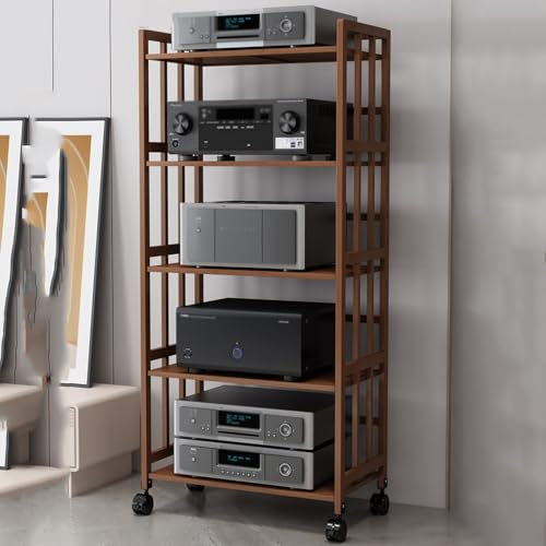 Stabiler Eck-Medienständer – Entertainment-Center mit Gaming-Regalen, AV-Aufbewahrungsschrank für das Wohnzimmer, ideal für Plattenspieler und audiovisuelle Geräte