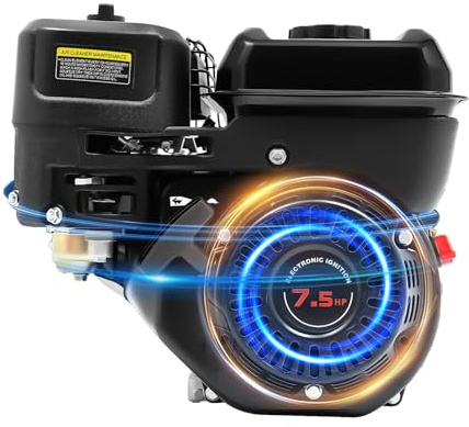 TouSuaRSi Motor de gasolina, motor estacionario de 7,5 HP OHV, motor de gasolina de 4 kW, 3600 rpm, motor de 4 tiempos para generadores, vehículos recreativos, limpiadores de alta presión, fresadoras