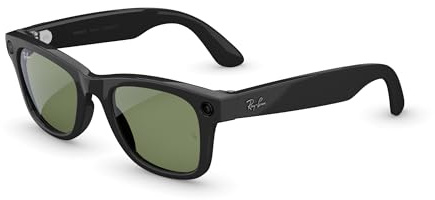Meta Ray-Ban (Gen 2) Wayfarer Large Smart AI Glasses, Green Lenses