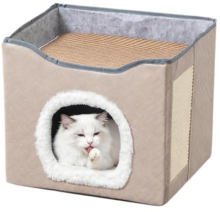 Gungtj Kattsäng – husdjursstol för katt, kattmattsäng, mångsidig placeringslösning för tupplurar och lek, mjuk vila med kudde, lägenhet, vardagsrum, matsal, 40 cm