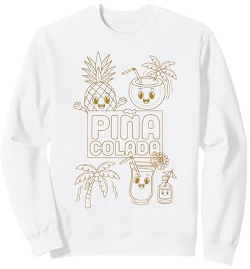 Piña Colada Art Minimaliste Mignon Ananas Mascotte Sweatshirt