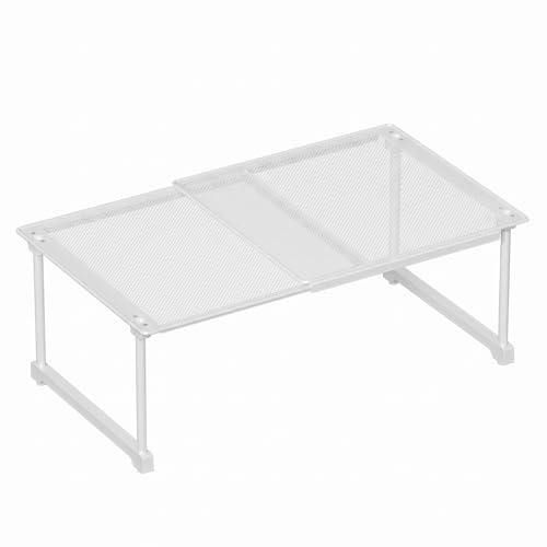 Gewürzregal, Verstellbar Länge 38-65x24x22cm, Schrankregal ohne Bohren | Ausziehbar, Stapelbar Schrank Kleiderschrank Organizer, Küchen-Organizer, Schrankeinsatz für Küche, kleines Regal