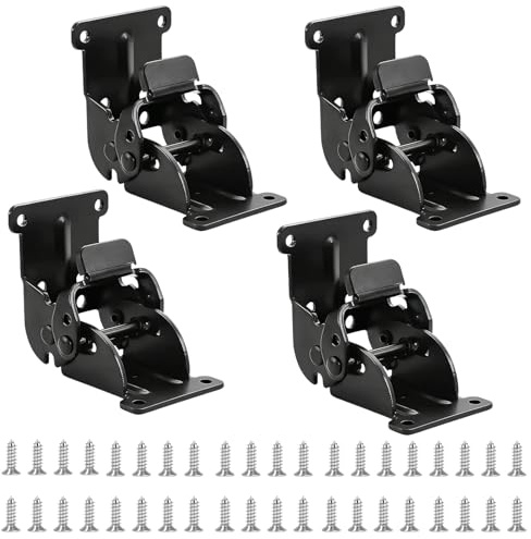 4Pcs 90 Degree Self Locking Foldable Hinges, Heavy-Duty Self-Locking Hinges