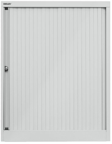 BISLEY Rollladenschrank EuroTambour, 2 Fachböden, 2,5 OH, B 800 mm, Farbe Korpus lichtgrau, Rollladen lichtgrau