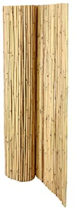 Bambusmatte Bali extrem stabil 150 x 300 cm aus Bambusrohren mit Draht durchbohrt und verbunden - Bambus Sichtschutzmatte 1,5m x 3m