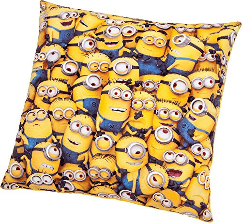 Joy Toy Minions Familie Kopfkissen, Stoff, Mehrfarbig, 36 x 35 x 7 cm