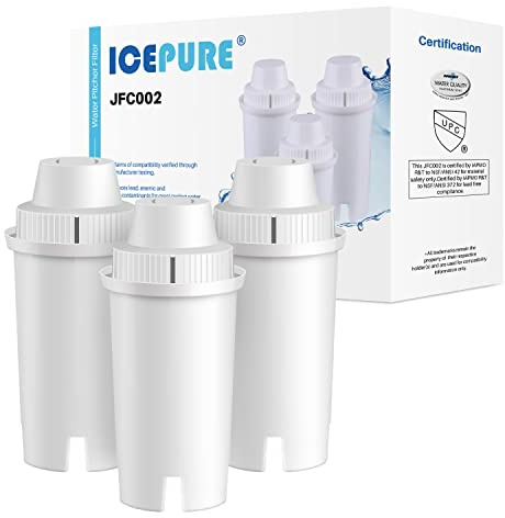 ICEPURE Water Filter Cartridges Compatible with Brita Classic Filter Jugs, Brita Jugs and Dispensers, Classic OB03, Everyday, UltraMax, Metro+, XL, Mavea 107007 35557,3 Pieces