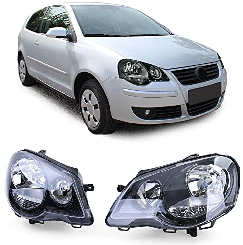 Carparts-Online GTI Cup Scheinwerfer schwarz - Set für VW Polo 9N3 05-09