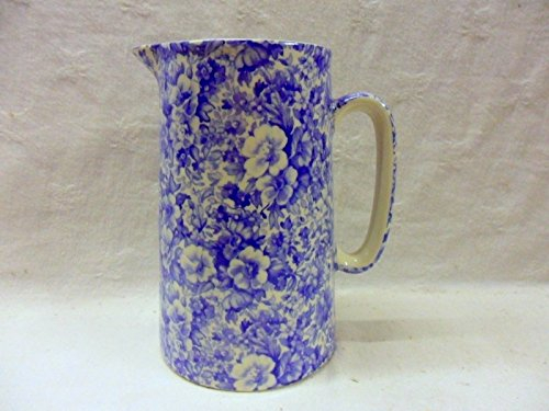 Blue Olde England 4 pint jug pitcher by Heron Cross Pottery.