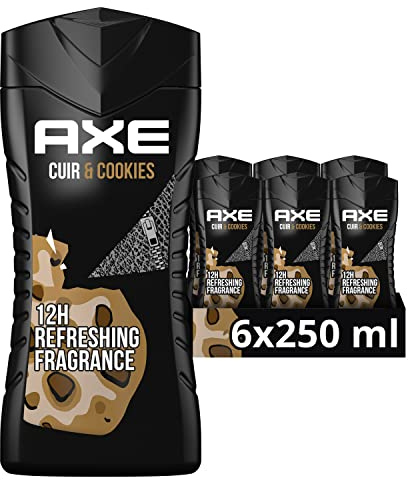 Axe Collision Leather & Cookies 3in1 Duschgel Herren 6er Pack auf Pflanzenbasis, 12h Schutz vor Körpergeruch (6x 250 ml)