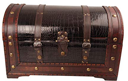 MYBOXES Schatztruhe, Edle Geschenkskiste Größe 44,5x25,5x26,5cm