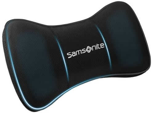 Samsonite Schwarzes SA5248 Reisekissen für Auto, SUV, hilft Nackenschmerzen zu lindern und die Durchblutung zu verbessern, @% Reiner Memory-Schaum, passend für die meisten Fahrzeuge